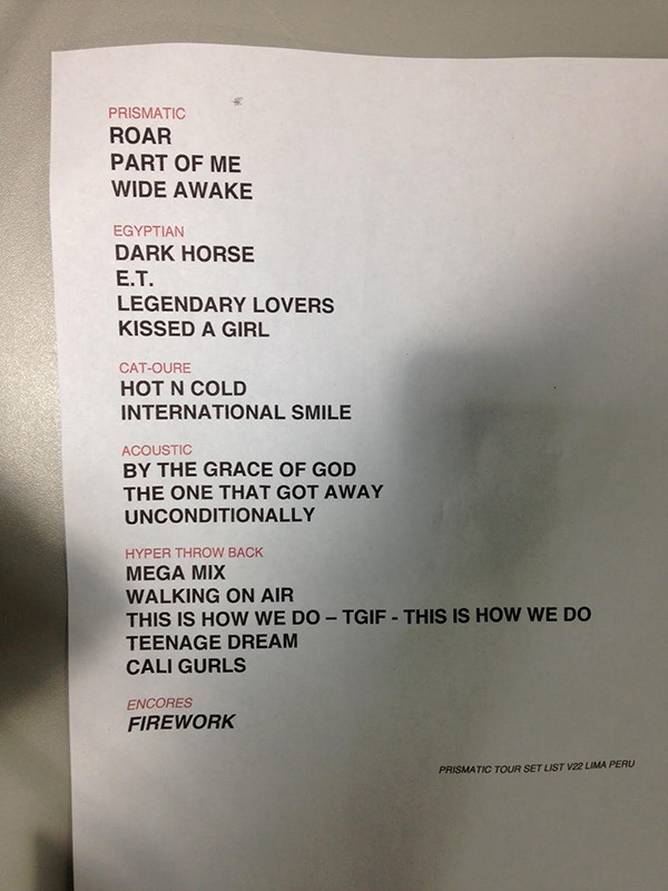 katyperry setlist