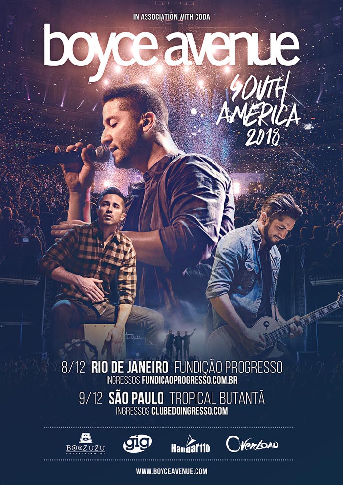 Boyce Avenue anuncia dois shows no Brasil em dezembro