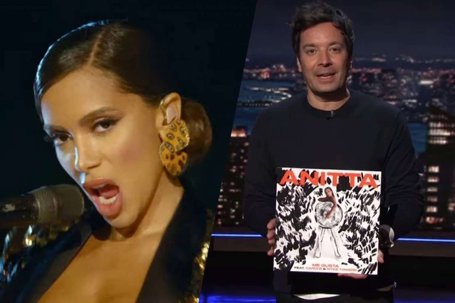 Anitta em programa de Jimmy Fallon