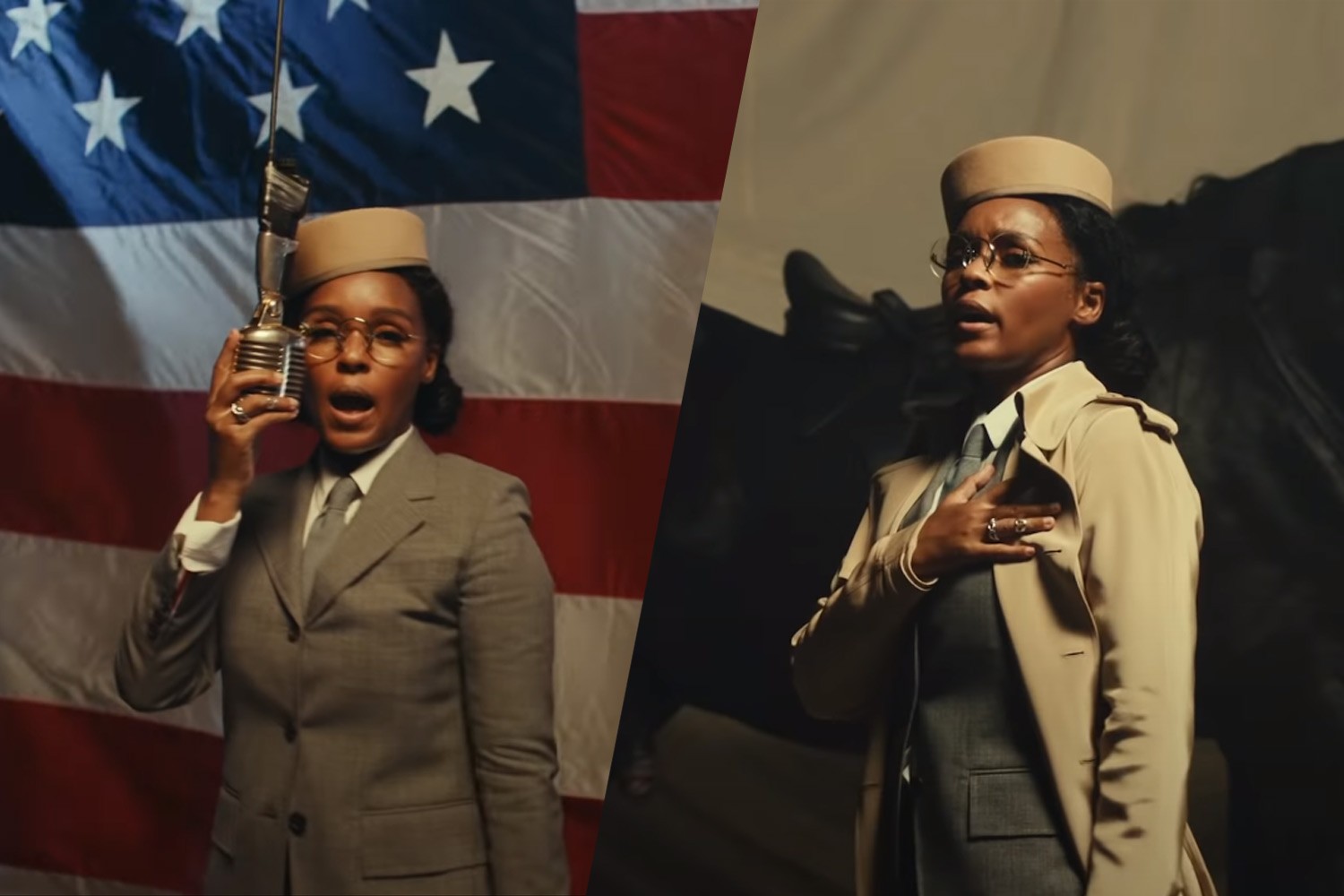 Janelle Monáe no clipe de "Turntables"