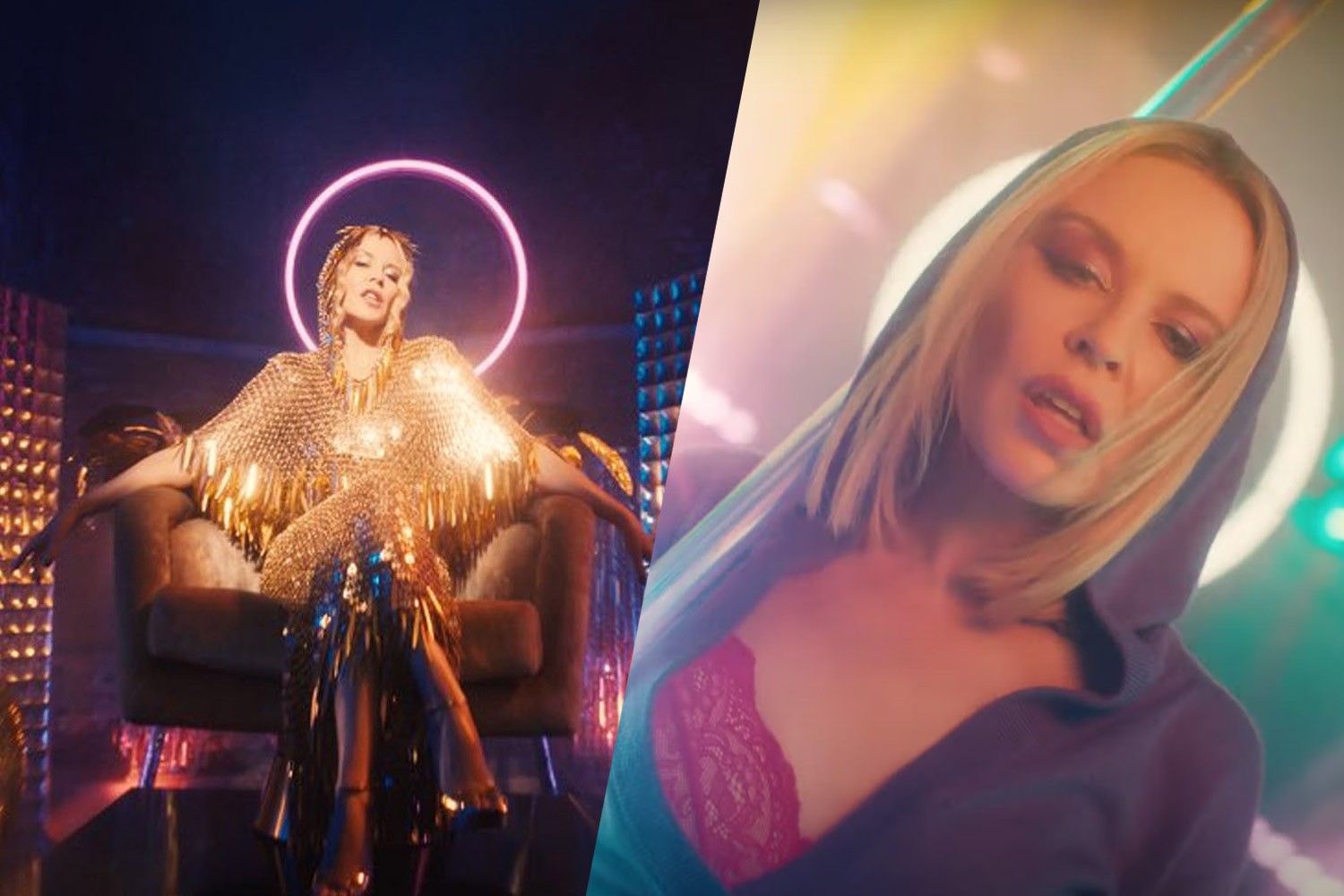 Kylie Minogue no clipe de "Magic"