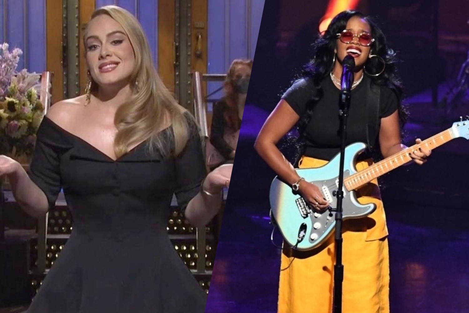 Adele e H.E.R no Saturday Night Live