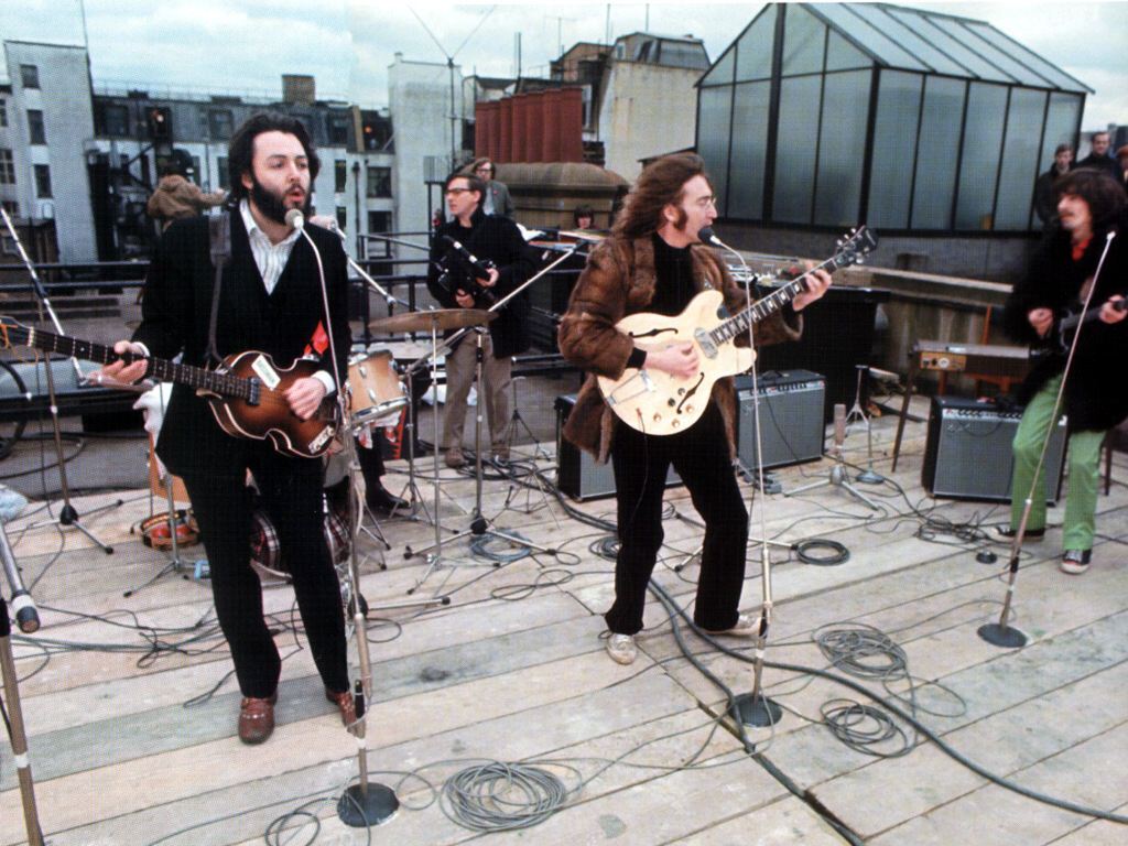 Beatles durante apresentação