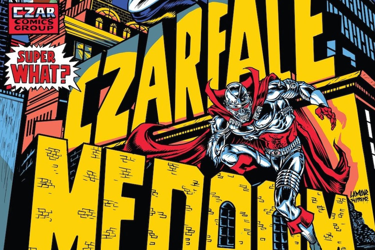 Capa de Super What?, de CZARFACE e MF DOOM.