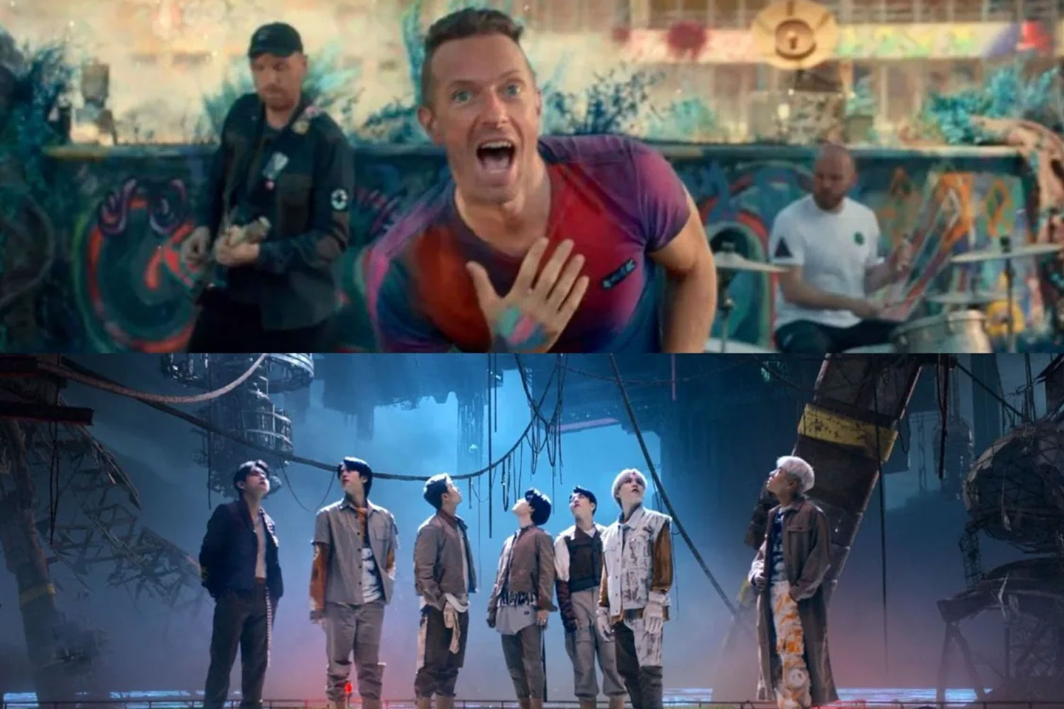 Coldplay e BTS no clipe de "My Universe"