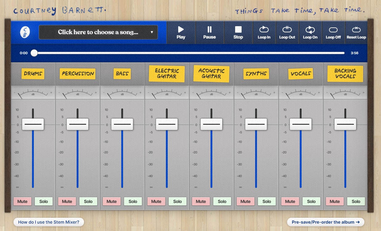 Stem Mixer criado para Courtney Barnett