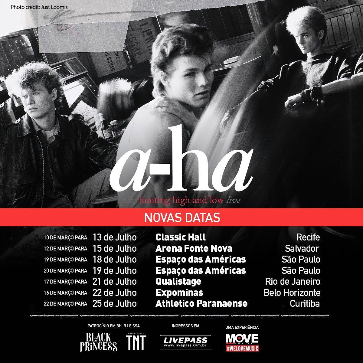 Datas da turnê do A-Ha pela América Latina