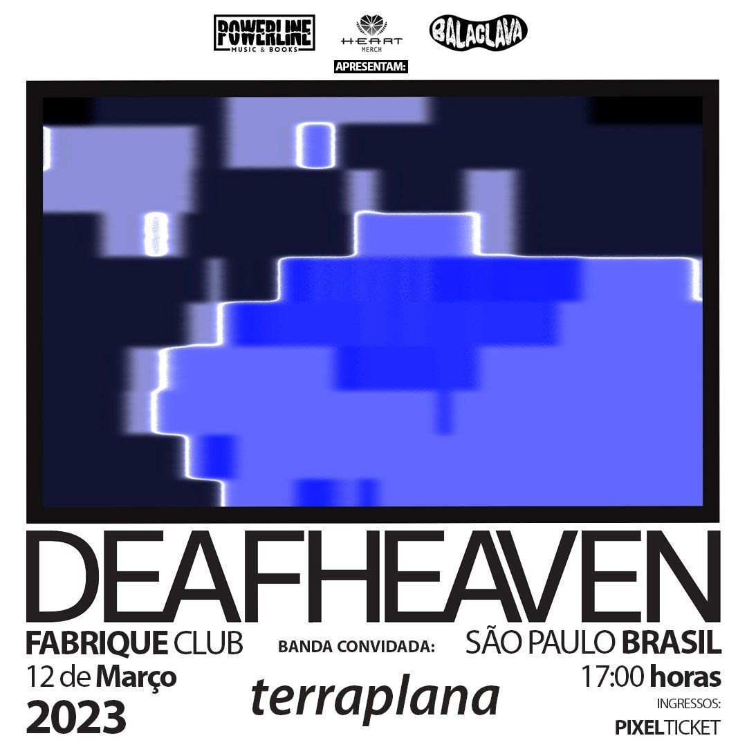 cartaz do show da banda californiada Deafheaven em São Paulo em 2023