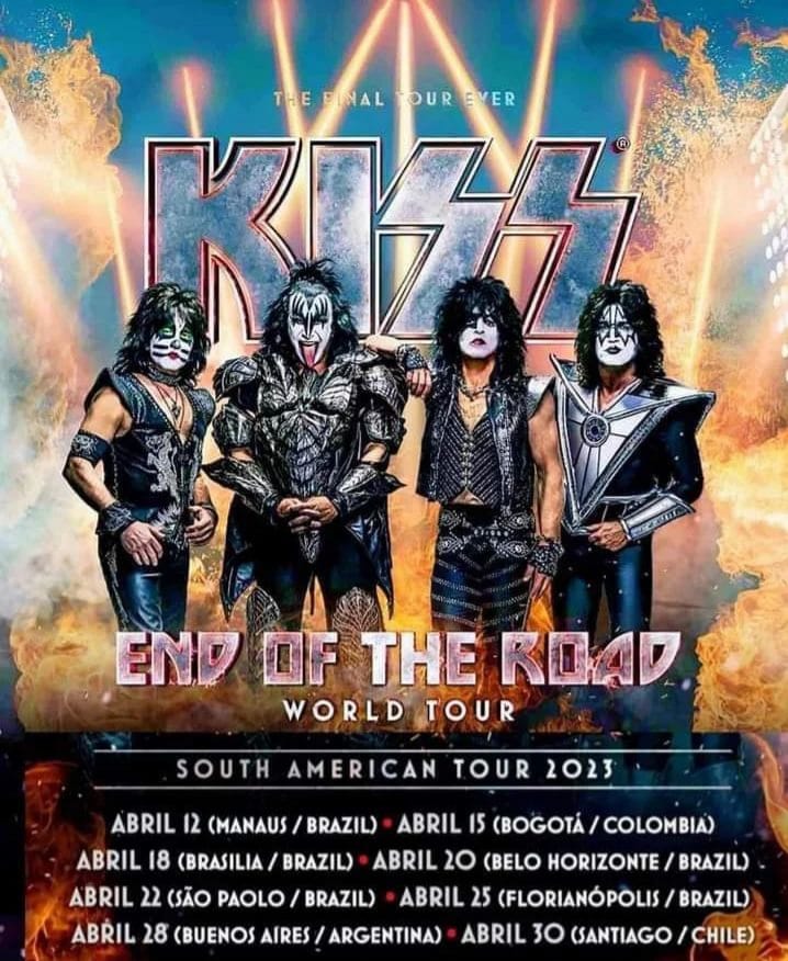 KISS vem ao Brasil em abril para novas apresentações de despedida.