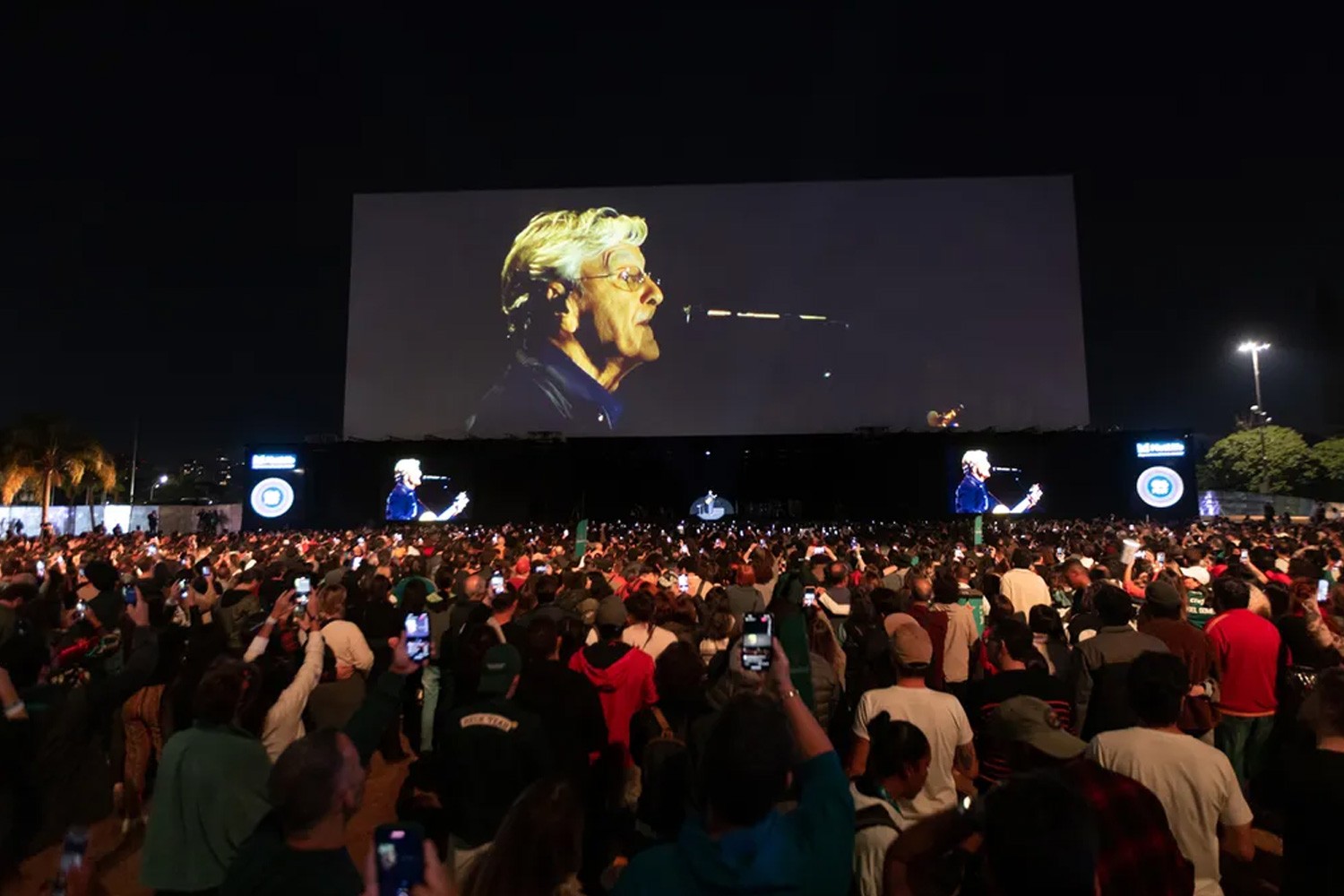 Caetano Veloso no C6 Fest, na cidade de São Paulo.