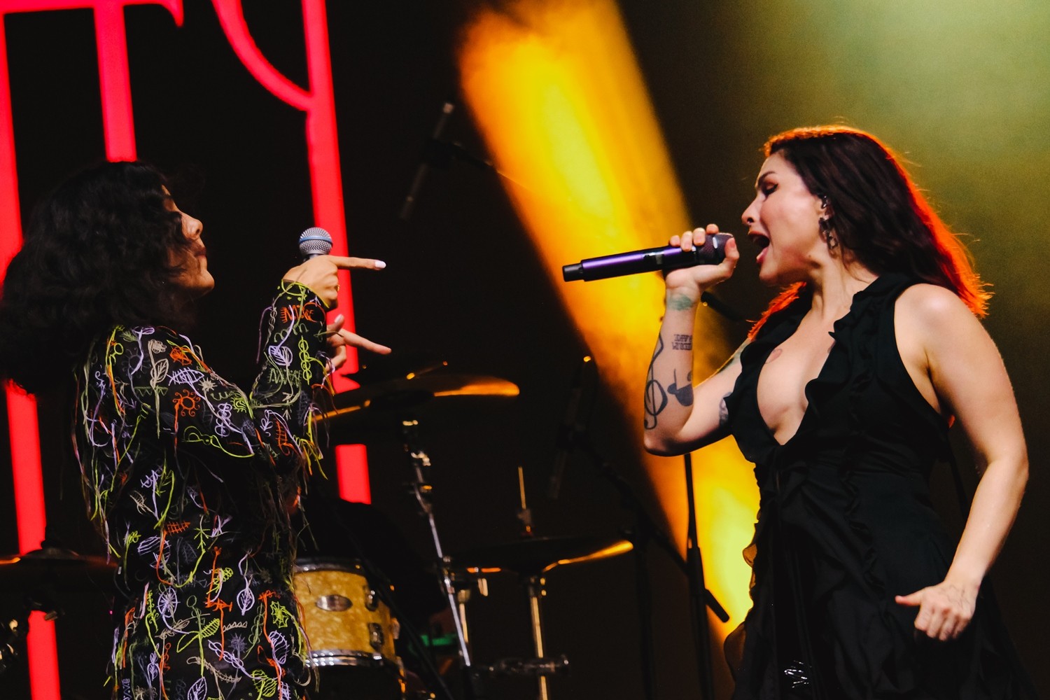 Pitty e Céu no Festival Turá, em São Paulo.