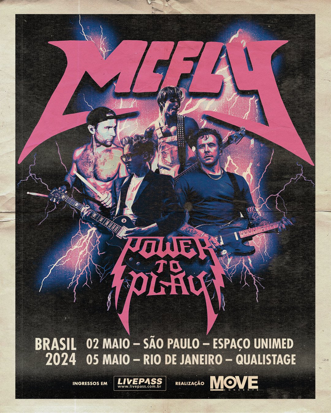 McFly no Brasil: banda se apresenta em São Paulo e no Rio de Janeiro.