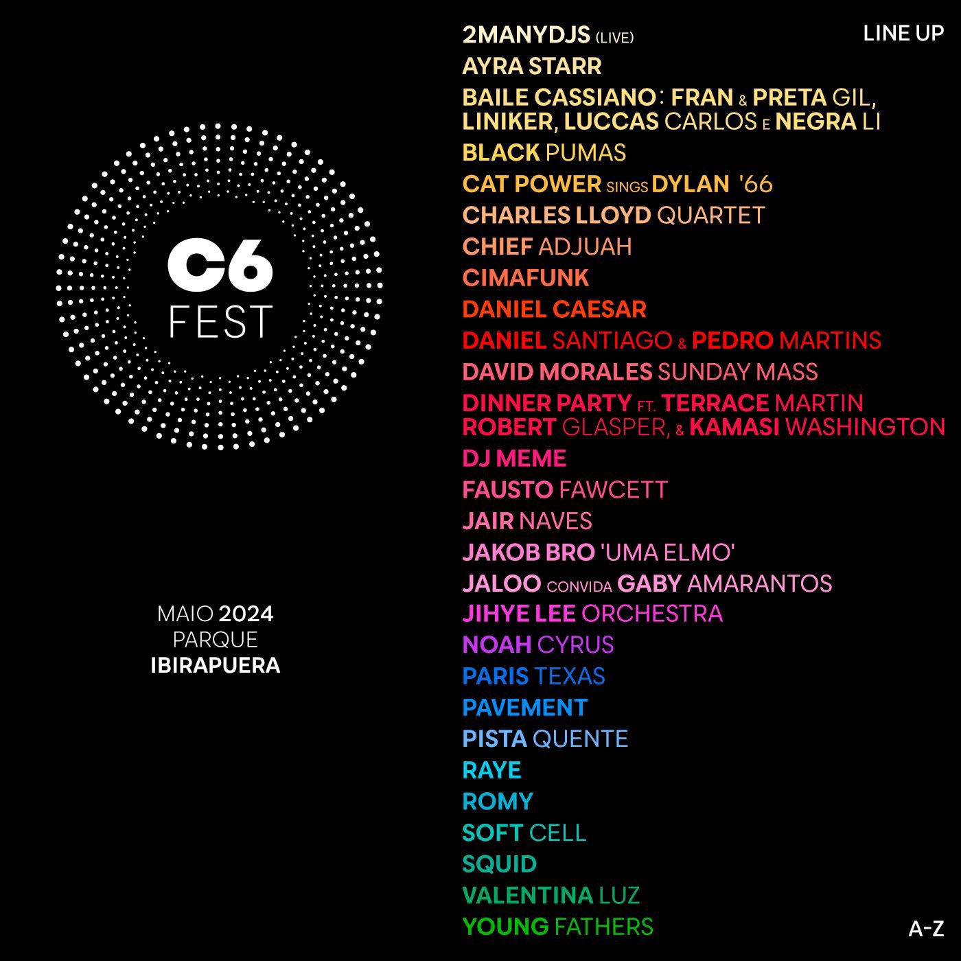 Lineup C6 fest traz nomes como Noah Cyrus, Pavement e Dinner Party.