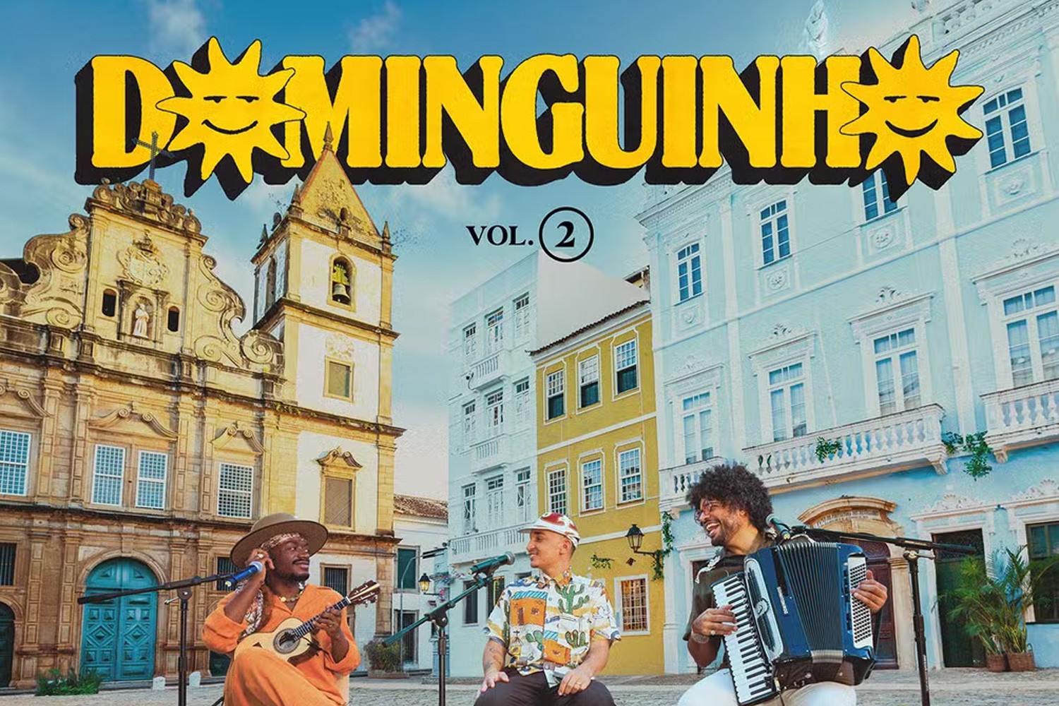 Capa do Dominguinho Vol.2, álbum de João Gomes, Jota.Pê e Mestrinho.