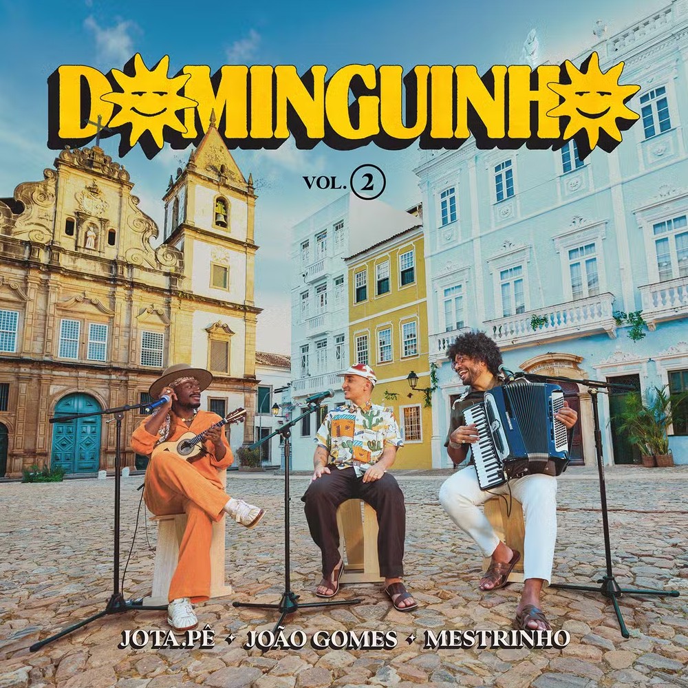 Capa do Dominguinho Vol.2, álbum de João Gomes, Jota.Pê e Mestrinho.